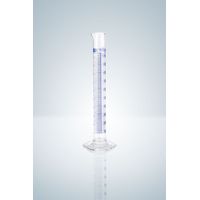 Product Image of Measuring cylinder, t.f. 50ml, class A (cc) point ring graduation, Schellbach stripes + hexagon base, 2 pc/PAK