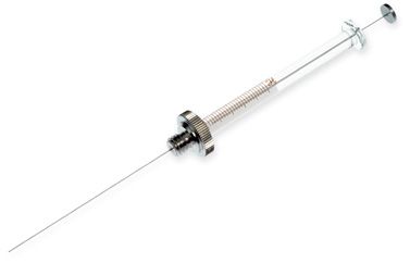 Hamilton 5 μl, Modell 75 N Perkin Elmer Spritze, 0.47 mm, 70 mm, point style 3, max. Druck 2000 psig (137.9 bar), max. Temperatur 50°C/122°F