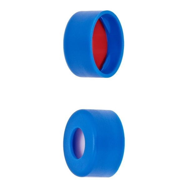 Microsolv Snap Cap blue, 11 mm, with white Sil/red PTFE Fitted Septa, 1000 pc/PAK
