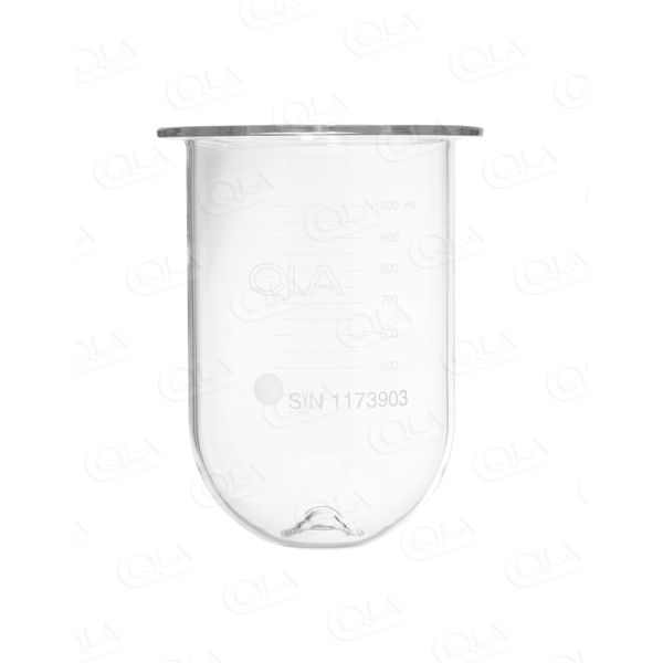 QLA 1000mL Clear Glass Apex Vessel for Electrolab, Serialized