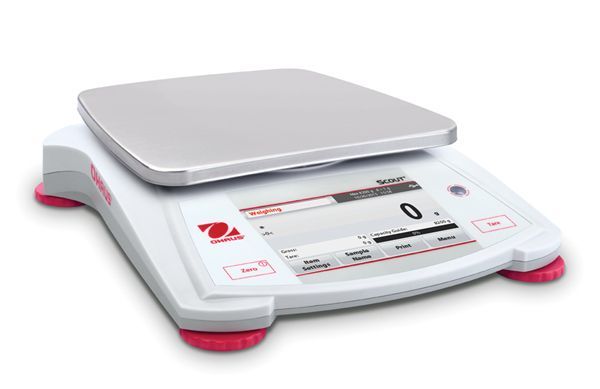 Ohaus Tragbare Waage Scout, STX8200-EU, Ablesbarkeit (d) 1g, Wägebereich, 8200g Plattform 170x140mm, USB
