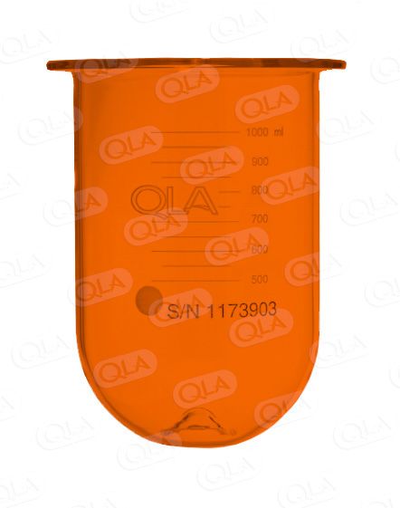 QLA 1000 ml Amber Glass Apex Vessel for Electrolab, Serialized