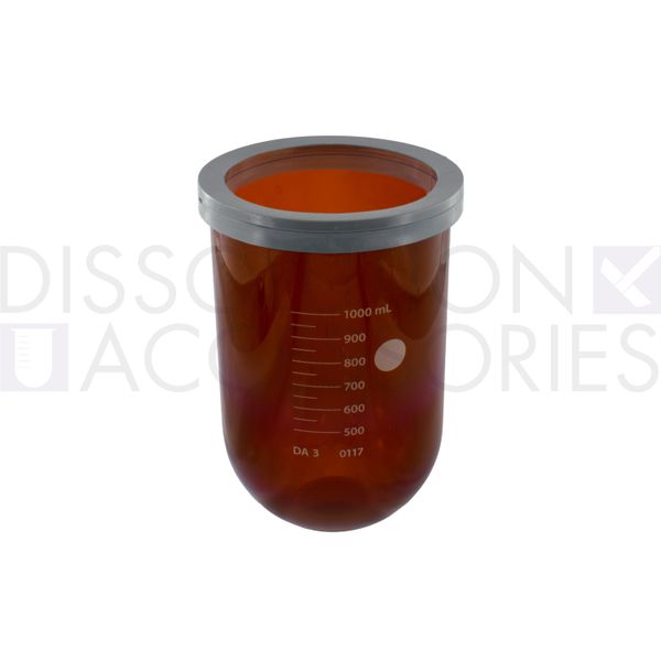 Dissolution Accessories Gefäß, Boro 3.3, braun, 1000 ml, TruCenter, mit Collar, Agilent