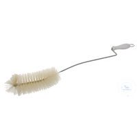 Product Image of Brush for flasks, iron wire zincked, natural brushes, bent, D=60mm, L=470mm, brush head L=170mm