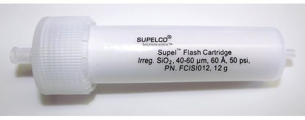 Supelco FLASH Kartusche SUPEL 12g 40-63μm SILICA, 20/PAK, matrix active group silica, bed wt. 12 g, for use with Isco and Analogix flash systems