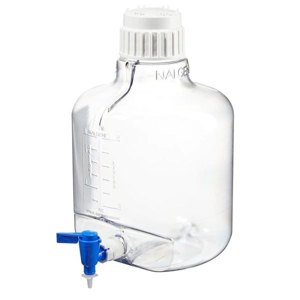 Nalgene Thermo Scientific Abklärflasche/PP, transp., grad., 20 l mit Ablaßhahn+PP-Schraubverschluss