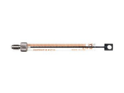 Hamilton 100 μl, Modell 1710 Spark Holland Spritze, 1/4''-28 Gewinde, max. Druck 1000 psig (68.9 bar), max. Temperatur 50°C/122°F