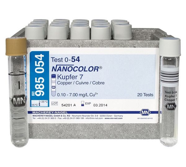Macherey-Nagel Rundküvettentest NANOCOLOR Kupfer 7, 20 Bestimmungen, Messbereich: 0,10-7,00 mg/L Cu2+