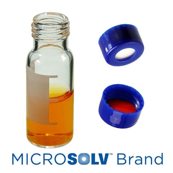 Microsolv EPP Vial, PP clear, 2 ml, Screw Cap blue with Sil/PTFE Septa, 100 pc/PAK
