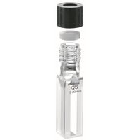 Product Image of Semi Micro Cell, Type 117-QS, HP Quartz Glass, WL 200-2500 nm, Pathlength 10 mm, GL 14 screw cap and PTFE seal, 1,400 µl