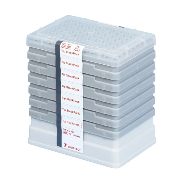 IKA Pipette tip XS, 10 μl, sterile, transparent, calibration rings, 480 (5x96) pc/stack insert, 4/PAK
