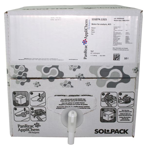 PanReac AppliChem Wasser zur Analyse, ACS, 10L