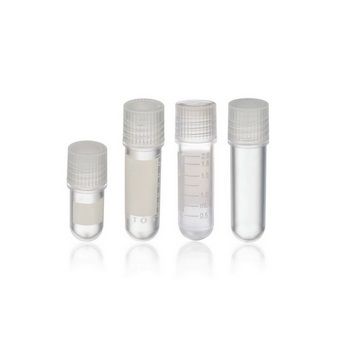 DWK Wheaton 2 ml CryoElite cryovials, PP, round bottom, patch, natural sealing cap with internal thread, 500 pc/PAK