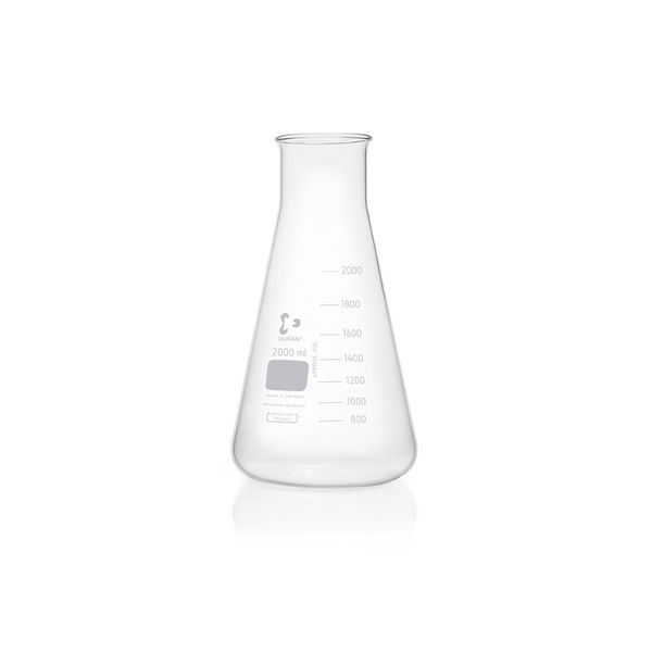 Duran Group Erlenmeyer flask/DURAN, 2000 ml wide neck, with graduation, 10 pc/PAK