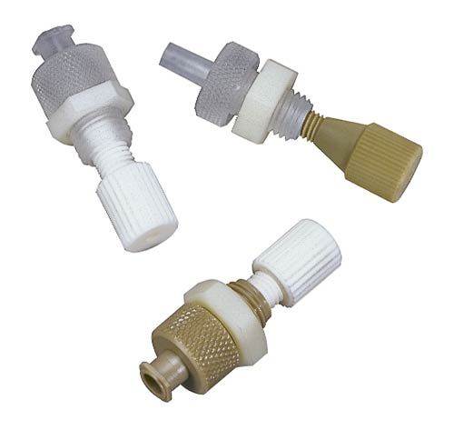 Vici Valco Cheminert Luer-Adapter Schott Verbindung, männlicher Luer auf 10-32 ZDV, 1 mm Bohrung, PEEK
