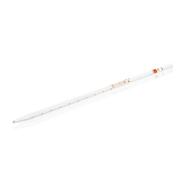 Duran Group AR -Glas Messpipette, konformitätsbescheinigt, braun bedruckt, Type 2, Kl. AS, mit Chargenzertifikat, 10 ml, 12 St/Pkg, Type 2: Vollablauf