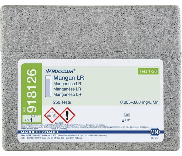 Macherey-Nagel Rectangular cell test NANOCOLOR Manganese LR, 250 determinations