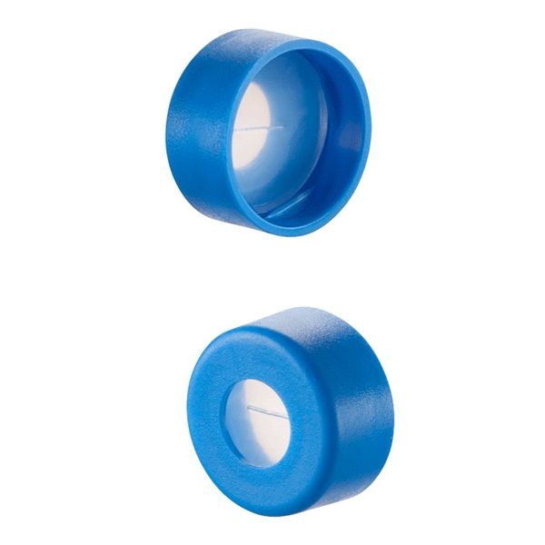 Microsolv Snap Cap light blue 11 mm, with AQR Clear Sil/PTFE Preslit Fitted Septa, 100 pc/PAK