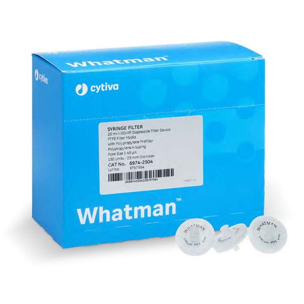 Whatman Syringe Filter, GD/XP, PTFE, 25 mm, 0.45 μm, 150 pc/PAK