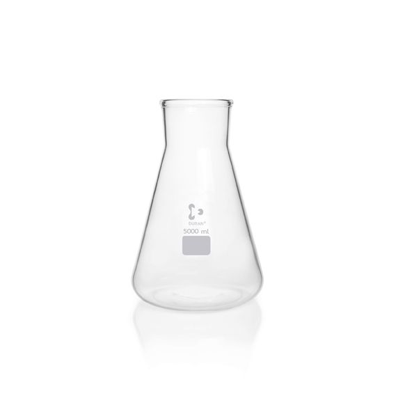 Duran Group Weithalsflasche, Klarglas, 5000 ml, Erlenmeyerform