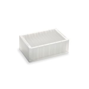 JG Finneran 12 column, reservoir, partitioned, pyramid bottom, natural polypropylene, 25 pc/PAK