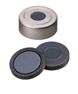 Altmann Analytik Bördelkappe, ND20 Al Headspace 3,0 mm, Butyl/PTFE, farblos, Pharma-Fix-Septum, 10x100/PAK