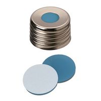 Product Image of Magnetische Universalschraubkappe UltraClean 18 mm, 1,3 mm, silber, Si blau transp./PTFE weiß, 10x100/PAK