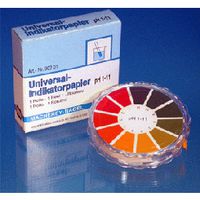 Product Image of Universal indicator paper pH 1...11 with color scale (reel = 5 m), please order in steps of 5