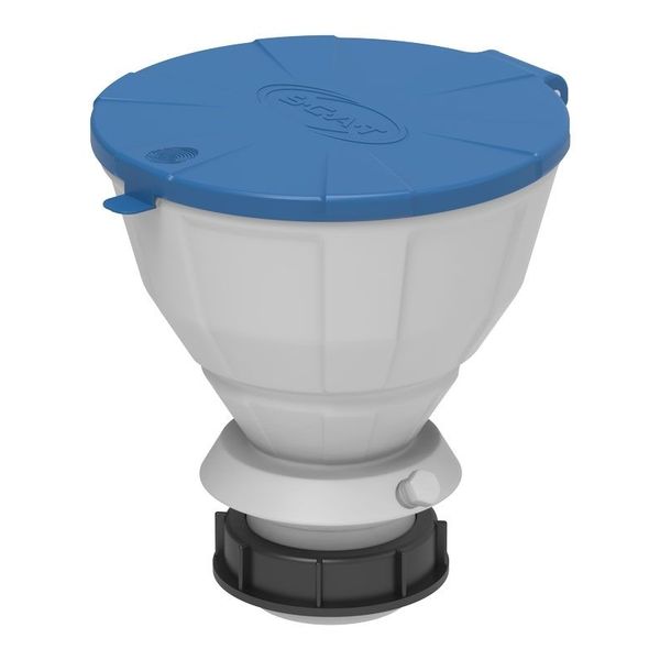 SCAT Trichter ARNOLD für Vial Disposer, S90, PE-HD weiß, mit Anschluss für Abluftfilter