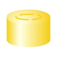 Product Image of N 13 Aluminium Center Tear Off Cap, gold Butyl dark grey/centrical PTFE-lamination grey