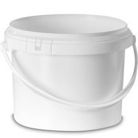 Product Image of Bucket, with Plastic Handle, with Cover, without UN-App., 1,8 l, 128 mm, Ø: 168,5 mm, 180 pc/PAK