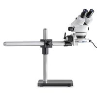 Product Image of OZL 961 Stereo Microscope Set Binocular, 0,7 4,5x, articulated arm stand(plate), LED Ring