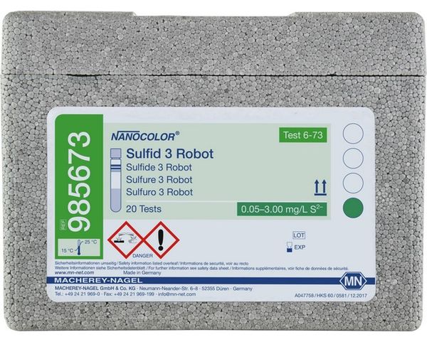Macherey-Nagel Rundküvettentest NANOCOLOR Sulfid 3, Roboter, 20 Bestimmungen