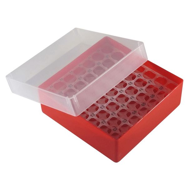 Microsolv Storage Box/Rack, red, for 49 x 4 ml Autosampler Vial