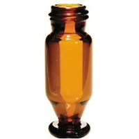 Product Image of 1.1ml Microliter Short Thread Screw Neck Vial, conical, with round glass foot, 32 x 12mm, amber glass, 1st hydrolytic class, 1000/pac