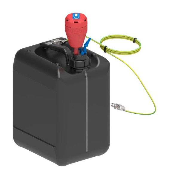 SCAT HPLC Disposal Set 14: Safety Waste Cap S50, PTFE-EL, Canister S50, 10 L, PE-HD-EL, and exhaust Filter M, including Fittings