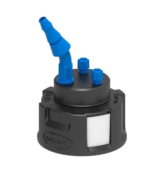 SCAT SymLine Safety Waste Collector II + 1, GL45, Typ 3, PTFE elektrisch ableitfähig, Sammler für HPLC-Abfall
