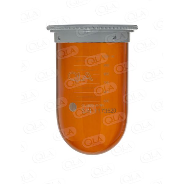 QLA 1000 ml Amber Glass Easi-Lock Vessel with Graduation Lines for Hanson Vision, Serialized