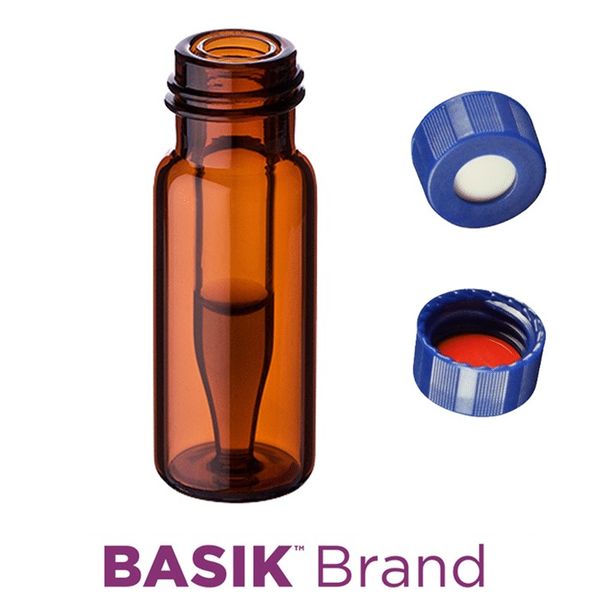 Microsolv EPP 300 μl FI Vial, amber, Screw Cap blue with bonded SOFT-Guard Sil/PTFE, 100 pc/PAK