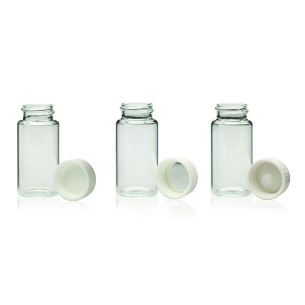 DWK Wheaton 20 ml liquid scintillation vial, screw cap, PP, white, 22-400 with PE insert, packed separately, 500 pc/PAK