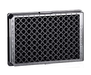 Greiner Bio-One Microplate, 96 well, PS, f-bottom (chimney well), fluotrac 200, med. binding, non-sterile, 4x10/PAK