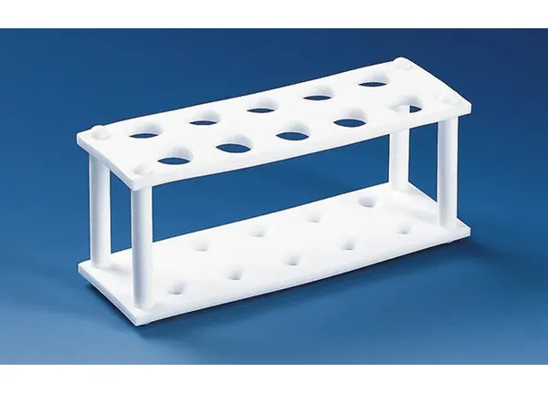 Brand GmbH & Co. KG Reagenzglasgestell, PTFE, für 4 Röhrchen bis D. 30 mm, 180 x 60 x 80 mm