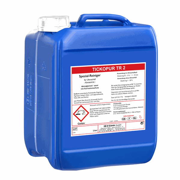 Bandelin TICKOPUR TR 2 Demulgierender Reiniger für Ultraschallreinigung, Konzentrat, 10 Liter
