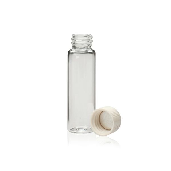 DWK Wheaton 6 ml Sampule Fläschchen, klar, mit Schraubkappe, UF-Harz, 15-425 mit Folien-Einlage, separat verpackt, 1000 St/Pkg