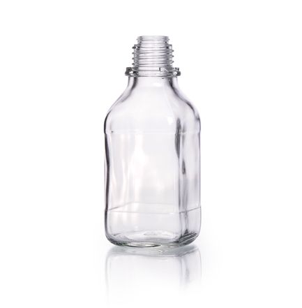 Duran Group Enghalsflasche, Klarglas, 250 ml, vierkant, ohne Kappe u. Ausgießr., 10 St/Pkg