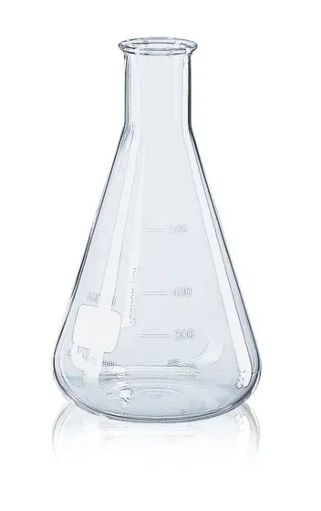 Brand GmbH & Co. KG Erlenmeyer-Kolben, Enghals, Boro 3.3, 300 ml, mit Bördelrand und Teilung, in Ergänzung zur DIN 12380/ISO 1773, 10 St/Pkg