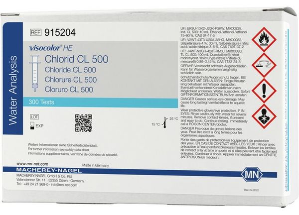 Macherey-Nagel Visocolor Chlorid CL 500 Reagenziensatz, Nachfüllpackung