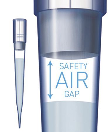 Sartorius SafetySpace Filterspitzen 0,5 - 20 μl, steril, Einzelrack, 10x96 St/Pkg