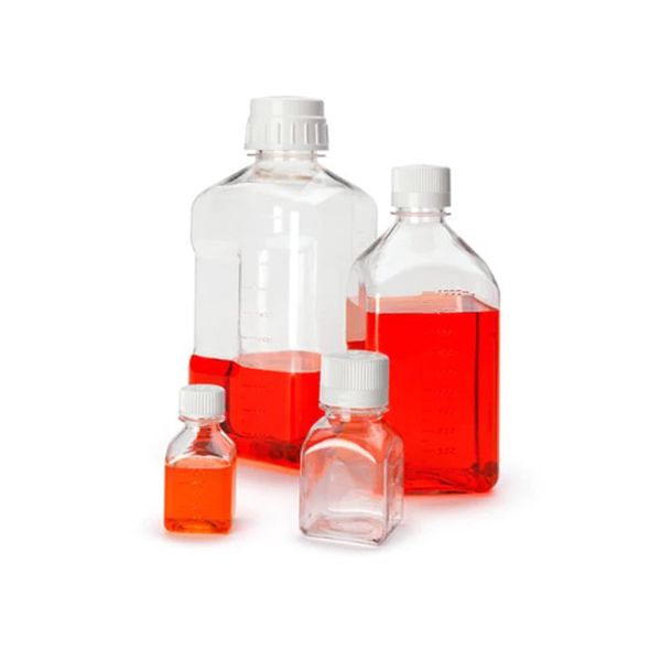 Nalgene Thermo Scientific Vierkantflasche/PETG, 250 ml mit HDPE/Schraubverschluss, 24 St/Pkg