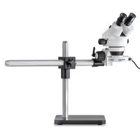 Product Image of OZL 963 Stereo Microscope Set Trinocular, 0,7 4,5x, articulated arm stand(plate), LED Ring